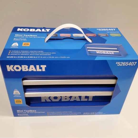 NEW (Blue) Kobalt Mini Tool Box - 25th Anniversary Edition - # 5265407 - Picture 4 of 7